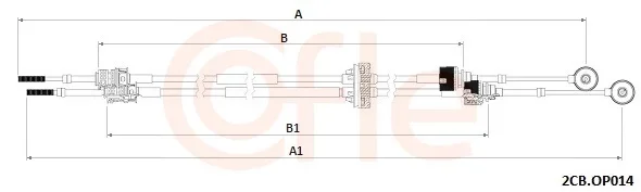 Tažné lanko, ruční převodovka COFLE 92.2CB.OP014 – OE 55488642