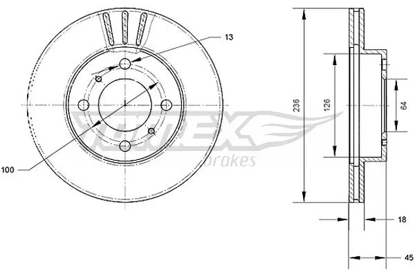 Brzdový kotouč Tomex Brakes TX70-98