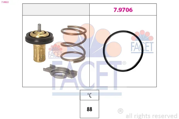 Termostat, chladivo FACET 7.8822