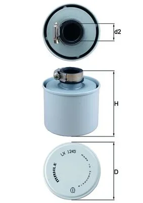 Vzduchový filtr MAHLE LX1245
