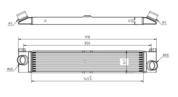 CHLADIČ VZDUCHU DUCATO 2.3JTD 06- HART 614255