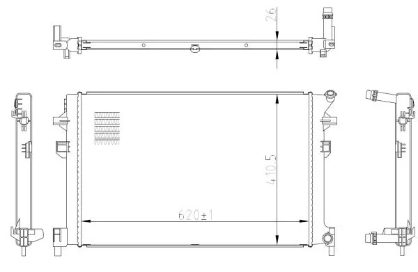 Chladič, chlazení motoru NRF 50042