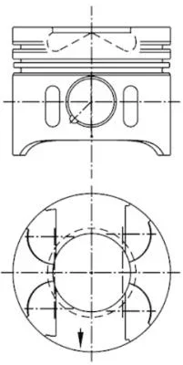 Píst KOLBENSCHMIDT 41014600 Píst KOLBENSCHMIDT 41014600
