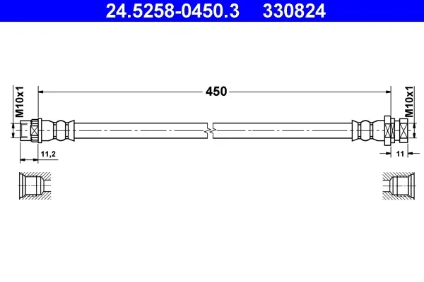 Brzdová hadice ATE 24.5258-0450.3