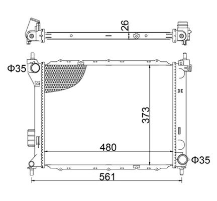 CHLADIČ HYUNDAI I20 1.4-1.6 CRDI 09- HART 622003 – OE 253101J200