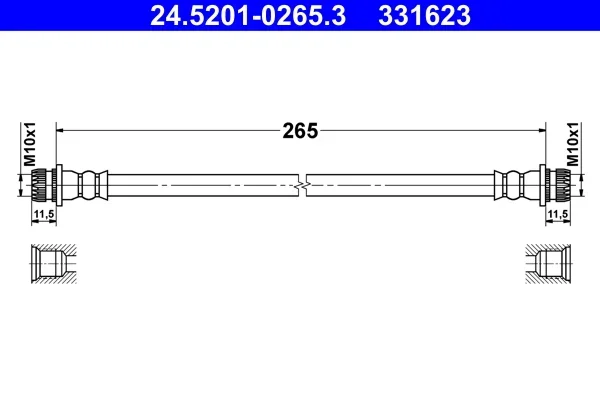 Brzdová hadice ATE 24.5201-0265.3